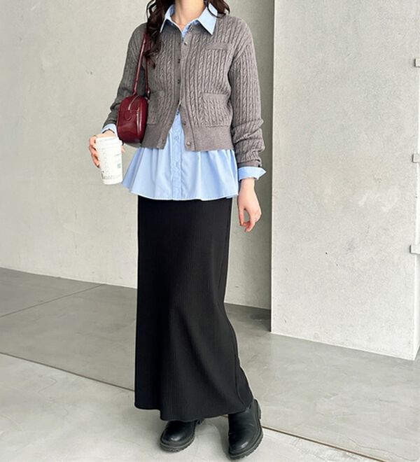 GeeRA（ジーラ）の「セルフカット美脚魅せタイトスカート（ロングスカート）」｜詳細画像