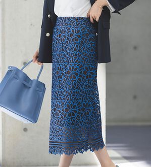 配色花柄レーススカート - ベルーナ【公式】 