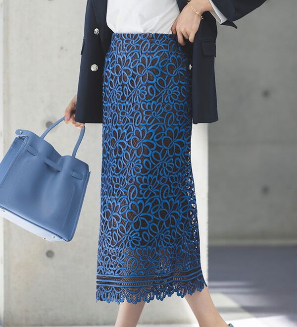 配色花柄レーススカート - ベルーナ【公式】 