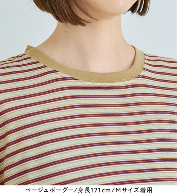 Viola e Viola（ヴィオラ エ ヴィオラ）の「ほんのり透け感綿混セミシアートップス（カットソー）」｜詳細画像