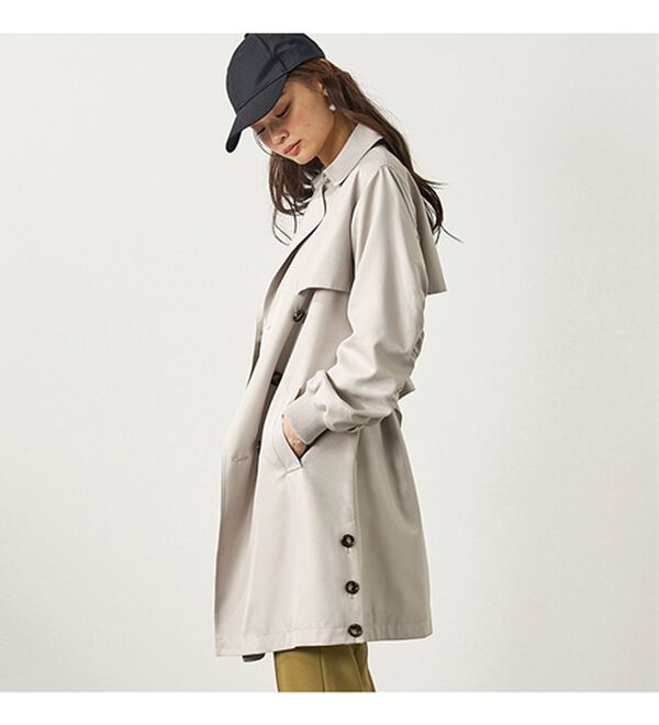 BELLUNA（ベルーナ）の「花粉対策！袖リブ使いトレンチコート（ロングコート）」｜詳細画像