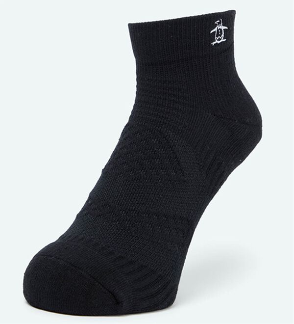 「＜マンシングウェア＞ショート丈Ｌ型ソックス（メンズ靴下・タイツ）」｜ブラック