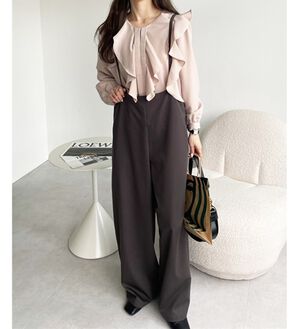 GeeRA（ジーラ）の「サロペットワイドパンツ（オールインワン）」｜チャコール