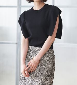 RANAN（ラナン）の「ひんやり！スクエアスリーブサマーニット（ニット・セーター）」｜詳細画像