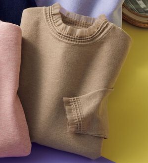 ルフラン（ルフラン）の「顔まわりで彩る＊デザイン衿ニット（ニット・セーター）」｜モカ