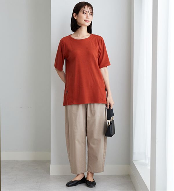 BELLUNA（ベルーナ）の「波柄ジャカード素材裾ボタンチュニック（チュニック）」｜詳細画像