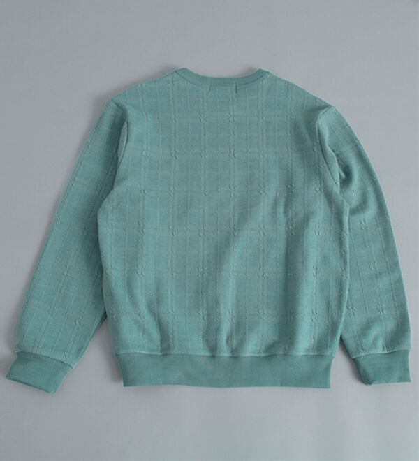 「＜コムルヴァン・オム＞チェック柄ふくれジャカードトレーナー（メンズトレーナー）」｜詳細画像