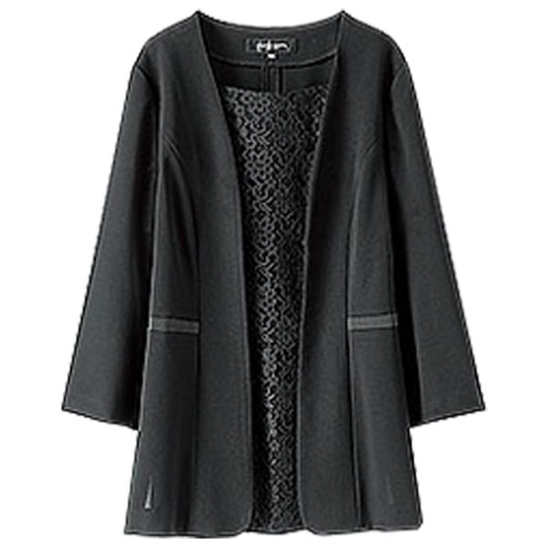 BELLUNA（ベルーナ）の「【４点セット】オールシーズン対応！洗えるストレッチ素材ロングジャケット４点セット（ドレスレット付）（ブラックフォーマル（喪服・礼服））」｜詳細画像