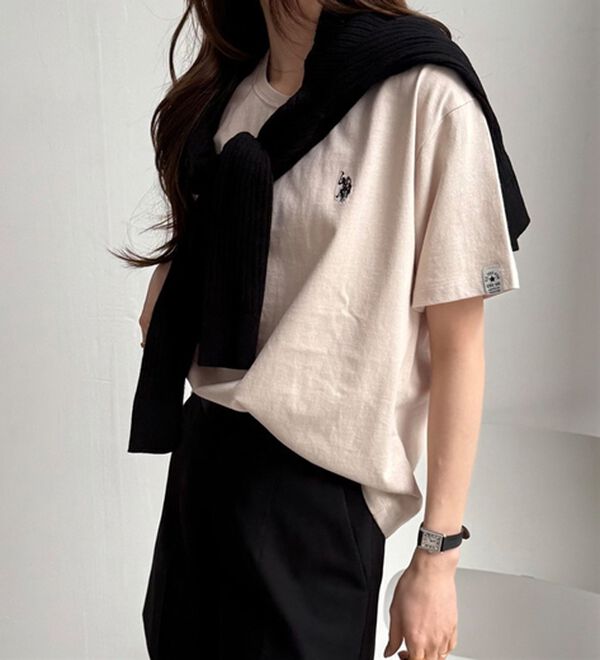 GeeRA（ジーラ）の「【ＵＳ．ＰＯＬＯ．ＡＳＳＮ】接触冷感ワンポイント刺繍Ｔシャツ（Tシャツ）」｜詳細画像