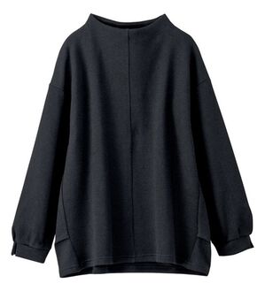 BELLUNA（ベルーナ）の「タック使いボトルネックプルオーバー（カットソー）」｜黒