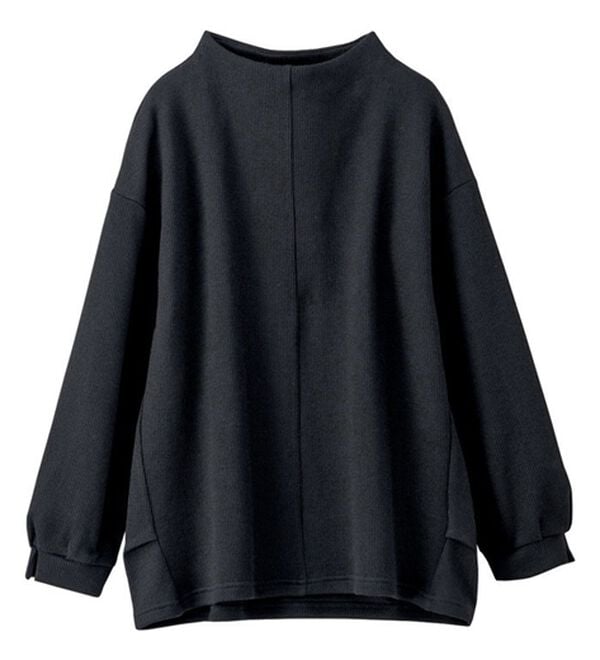 BELLUNA（ベルーナ）の「タック使いボトルネックプルオーバー（カットソー）」｜黒