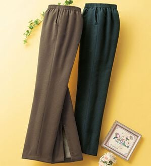 ルフラン（ルフラン）の「【２本組】日本製ふわふわ裏起毛　裾ファスナーパンツ（フルレングスパンツ）」｜詳細画像