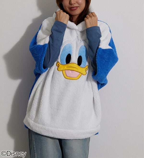 BELLUNA（ベルーナ）の「＜Ｄｉｓｎｅｙ＞【ドナルドダック】両面ボアポンチョ（パジャマ・ルームウェア）」｜詳細画像