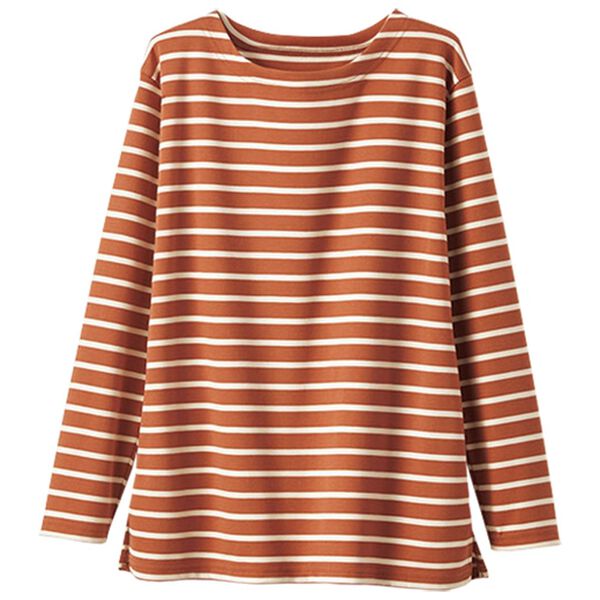 BELLUNA（ベルーナ）の「ポンチ素材ボーダープルオーバー（Tシャツ）」｜詳細画像