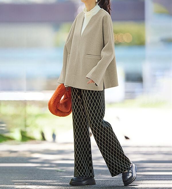 RANAN（ラナン）の「ニットジャカードパンツ（フルレングスパンツ）」｜詳細画像