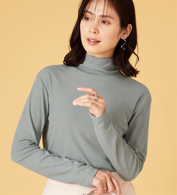 BELLUNA（ベルーナ）の「素肌想いの綿１００％シアープルオーバー（カットソー）」｜詳細画像