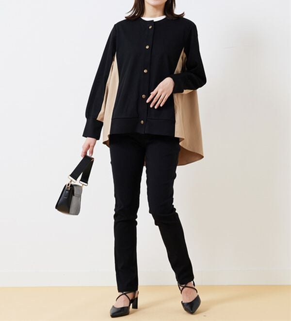 BELLUNA（ベルーナ）の「チノ見えストレッチ素材スリムパンツ（フルレングスパンツ）」｜詳細画像