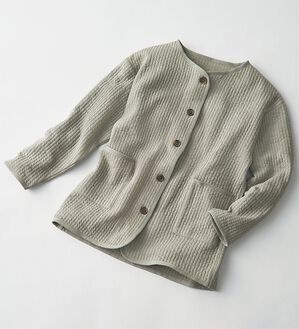 BELLUNA（ベルーナ）の「ふくれジャカードパイピング使いブルゾン（ブルゾン）」｜詳細画像