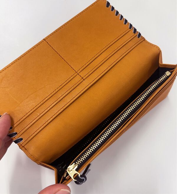 「本物を使ったベースボール長財布（メンズ財布・パスケース）」｜詳細画像