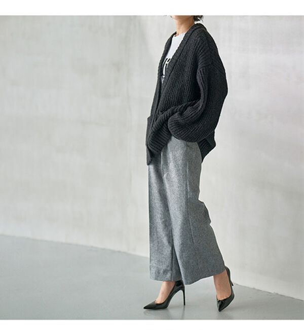 RANAN（ラナン）の「ボタンデザインハイウエストワイドパンツ（フルレングスパンツ）」｜詳細画像