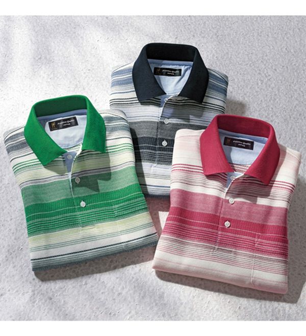 「国産　備後和紙の涼やかポロシャツ（メンズポロシャツ）」｜詳細画像