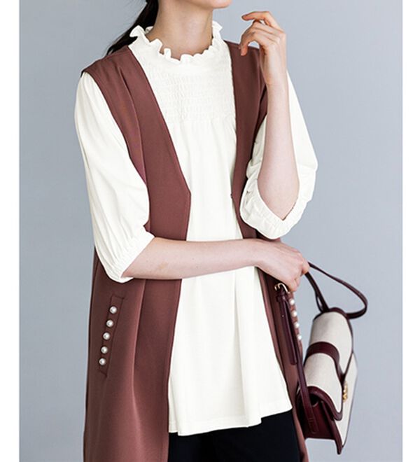 RANAN（ラナン）の「シャーリングパフスリーブチュニック（チュニック）」｜詳細画像