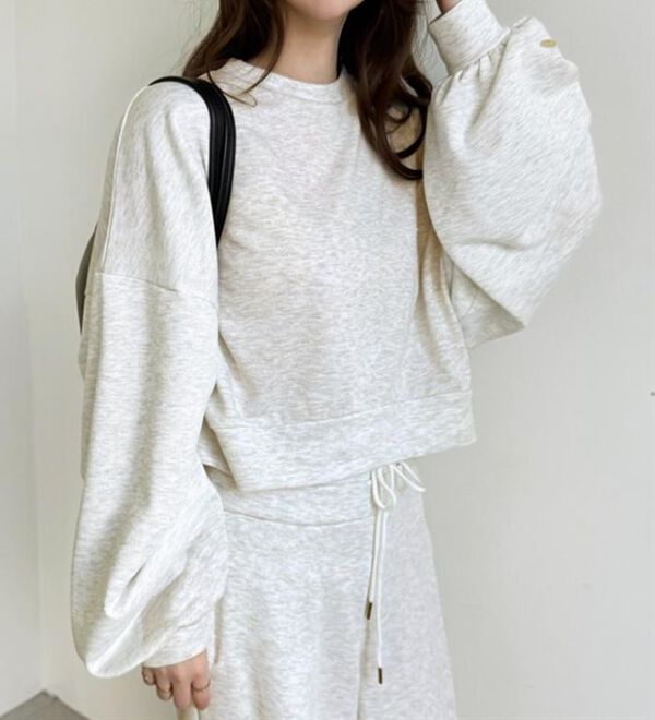 GeeRA（ジーラ）の「ボリュームスリーブ裏毛ショートスウェット（トレーナー・スウェット）」｜詳細画像