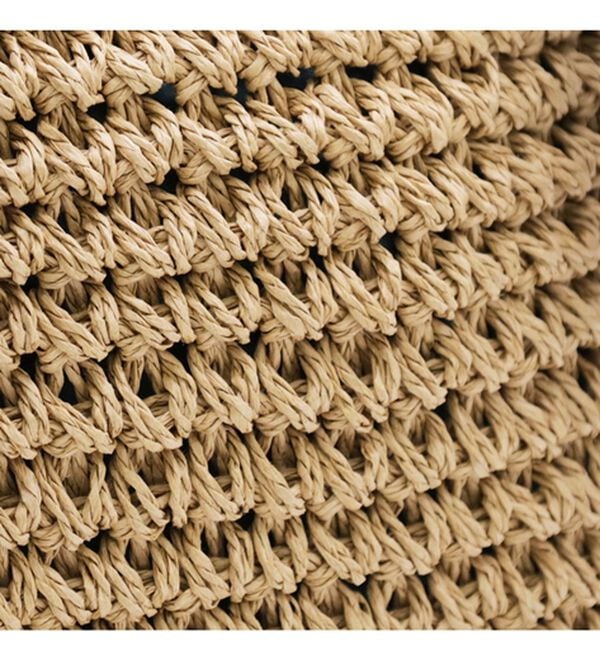 BELLUNA（ベルーナ）の「シャーリング持ち手雑材バッグ（ハンドバッグ）」｜詳細画像