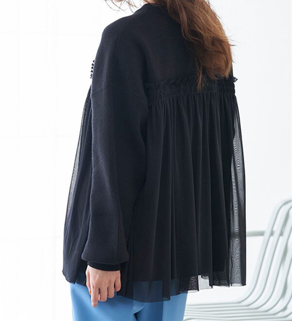 ヤンチェオンテンバール チュールカットソー Sサイズ 新品未使用 pual ce cin tシャツ チュールドッキングレイヤードカットソー