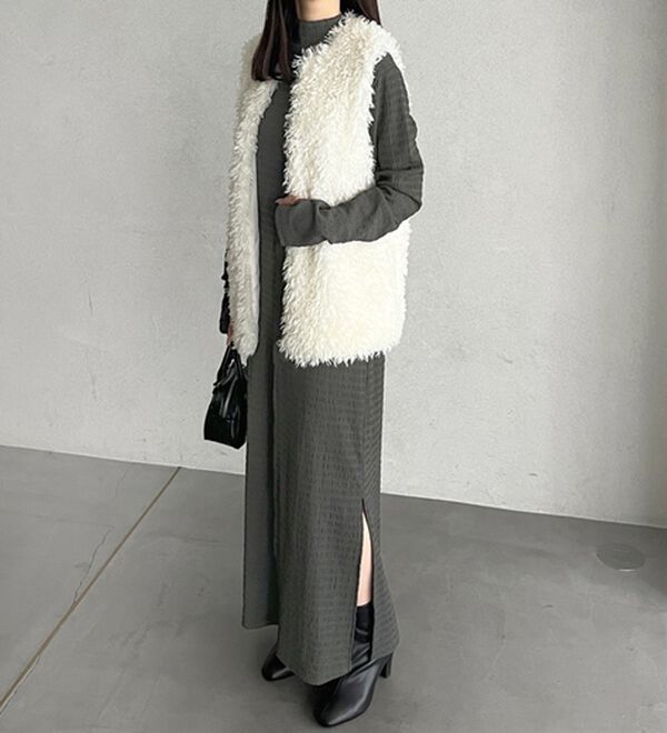 GeeRA（ジーラ）の「全骨格対応！選べるネックジャガードワンピ―ス（カットソーワンピース）」｜詳細画像