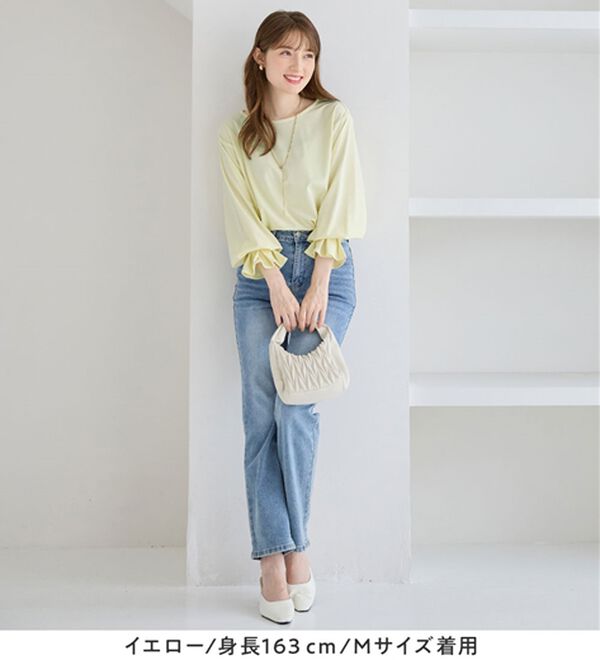 alotta（アロッタ）の「袖タックデザインプルオーバー（カットソー）」｜詳細画像