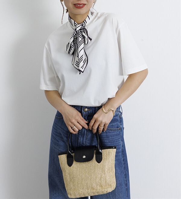 BELLUNA（ベルーナ）の「【選べる袖丈】＜エアリーアイスコットン＞オーバーサイズＴシャツ（カットソー）」｜詳細画像