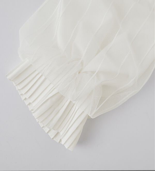 RANAN（ラナン）の「ボリュームフリル袖シアーブラウス（ブラウス）」｜詳細画像