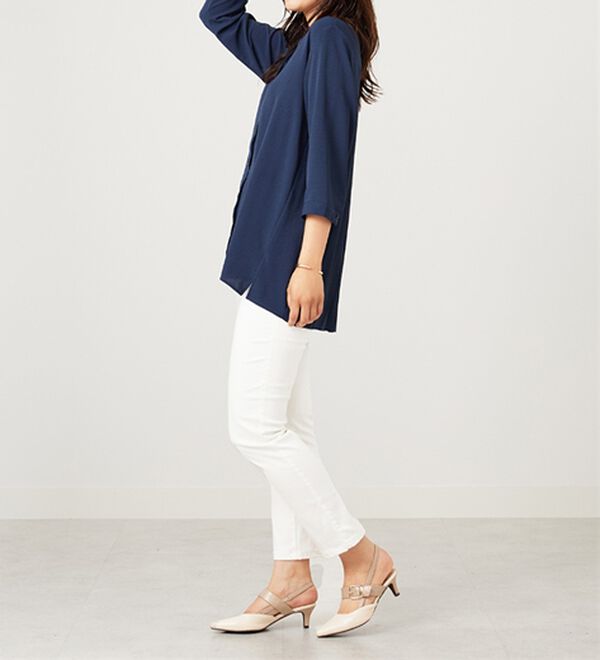 BELLUNA（ベルーナ）の「【新色追加】機能付！バックプリーツチュニック（チュニック）」｜詳細画像