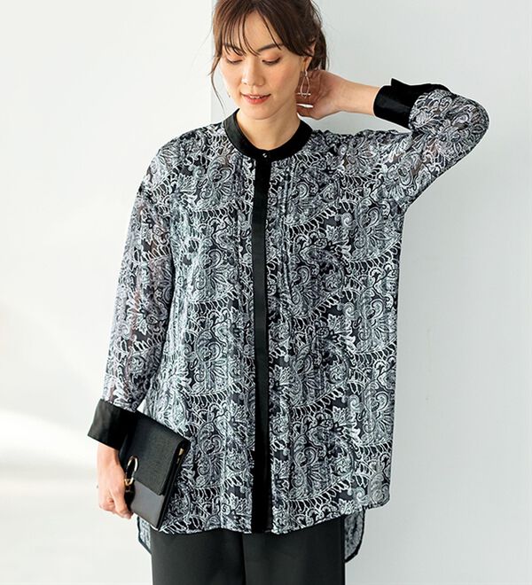 ペイズリー柄スツール/小椅子