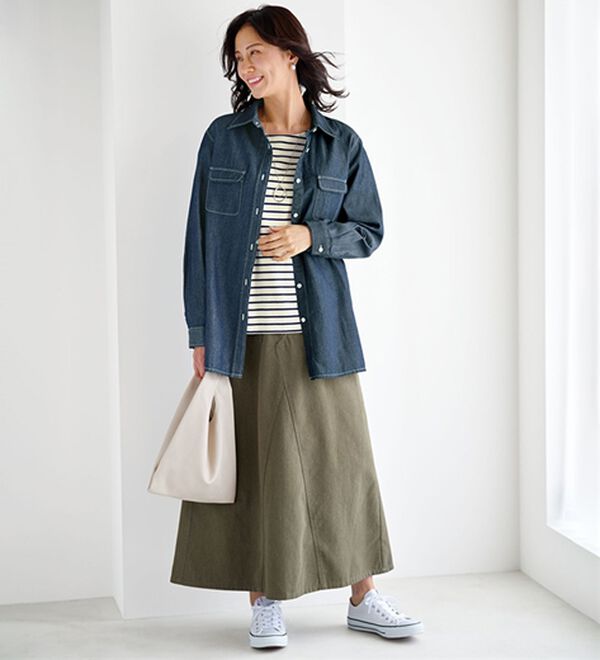 BELLUNA（ベルーナ）の「Ｇジャン未満の軽やかライトオンスデニムシャツ（シャツ）」｜詳細画像