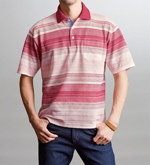 「国産　備後和紙の涼やかポロシャツ（メンズポロシャツ）」｜詳細画像