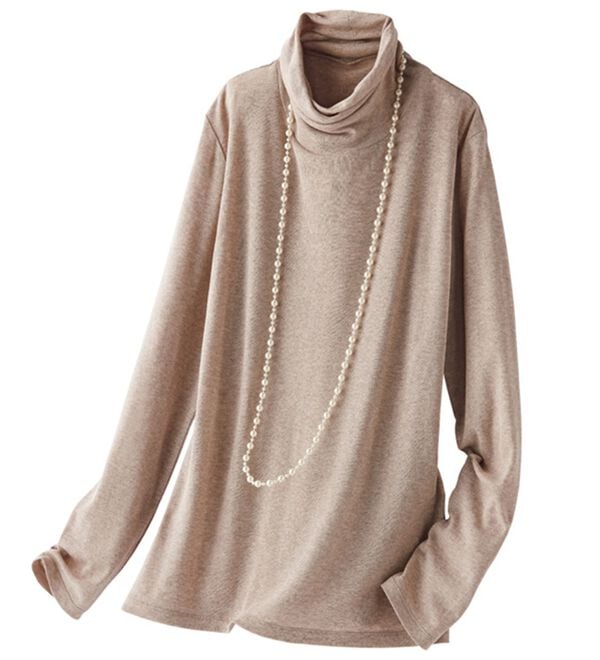 BELLUNA（ベルーナ）の「モダールコットン混フライスプルオーバー（カットソー）」｜詳細画像