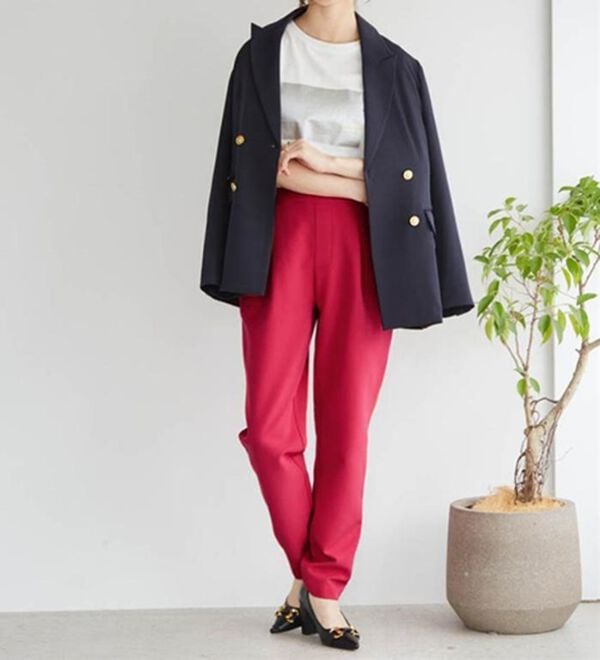 RANAN（ラナン）の「あったか！裏起毛美脚シルエットタックパンツ（フルレングスパンツ）」｜詳細画像