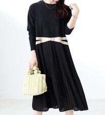 BELLUNA（ベルーナ）の「【Ｌａｇｒｉｌｕａ】プリーツ切替ドッキングワンピース（ドッキングワンピース）」