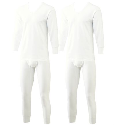 「素肌の匠（Ｒ）プレミアム綿１００％ふっくらインナー上下組（メンズ肌着・インナーウェア）」