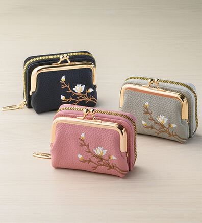 「お花のがま口財布（財布・パスケース）」