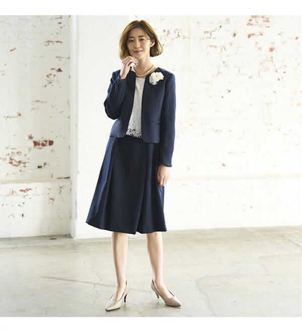 GeeRA（ジーラ）の「【2ツイードジャケット＆ワンピ】入卒式/セレモニー着回し3点セットワンピーススーツ（その他スーツ）」｜詳細画像