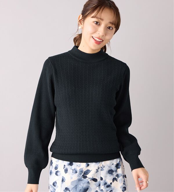 alotta（アロッタ）の「洗える！カシミヤタッチミニケーブルニット（ニット・セーター）」｜詳細画像