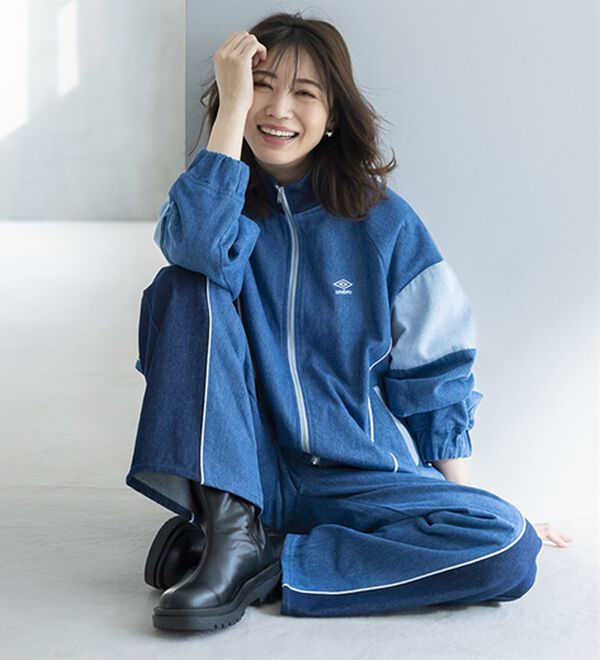 BELLUNA（ベルーナ）の「【ｕｍｂｒｏ】切替デニムパンツ（ワイドパンツ・ガウチョ）」｜詳細画像