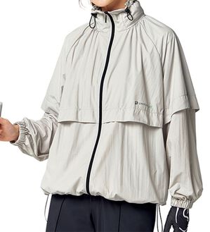 BELLUNA（ベルーナ）の「【UNDOVE】フード付はっ水スタンド衿ブルゾン（ブルゾン）」｜ライトグレー