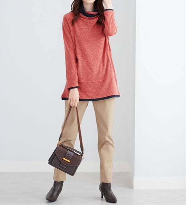 BELLUNA（ベルーナ）の「衿デザイン配色チュニック（チュニック）」｜詳細画像