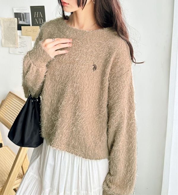 GeeRA（ジーラ）の「【U.S. POLO ASSN.】シャギーニットソートップス（ニット・セーター）」｜詳細画像