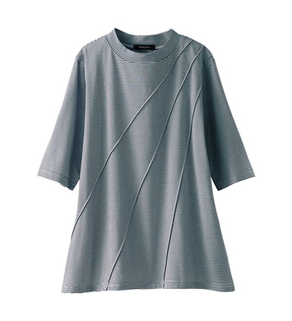 BELLUNA（ベルーナ）の「細ボーダータックデザインチュニック（チュニック）」｜詳細画像