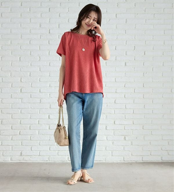 BELLUNA（ベルーナ）の「楊柳素材ドルマンプルオーバー（カットソー）」｜詳細画像